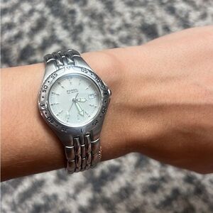Fossil Watch Classic Silver teal detail